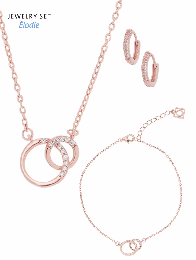 Schmuckset | 3teilig | Roségold – Bild 2